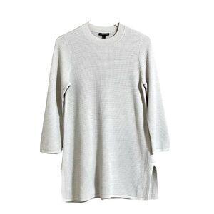 Eileen Fisher Sweater Organic Cotton and Silk Tunic Bone White Size Small